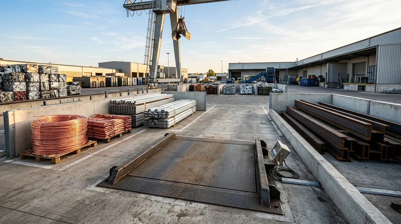 Pendik İstanbul Sağ Hurdacılık metal geri dönüşüm sahası ve elektronik kantar tartımı